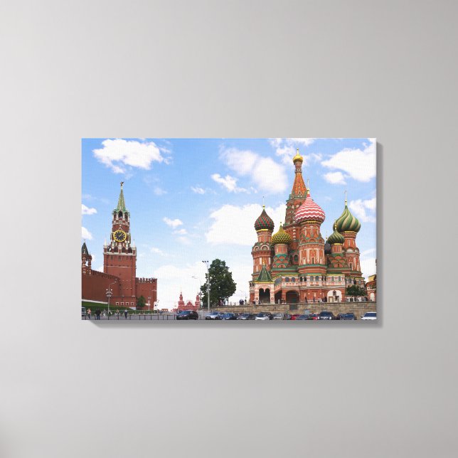 Saint-Basil cathedral in Moscow Canvas Print (Front)