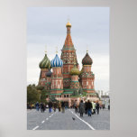 Saint Basil Cathedral. Red Square Moscow Russia Poster