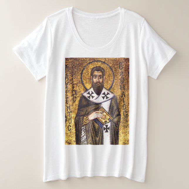 Saint Basil of Caesarea Plus Size T-Shirt (Design Front)