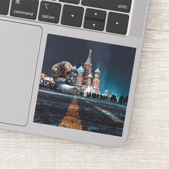 Saint Basil’s Cathedral and Hosico Sticker (Detail)