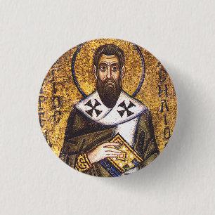 Saint Basil the Great Mosaic Button