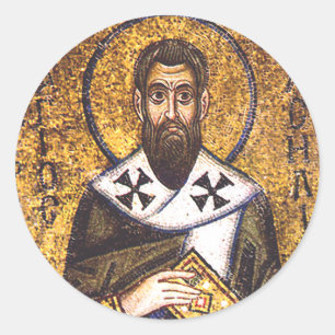 Saint Basil the Great Mosaic Classic Round Sticker