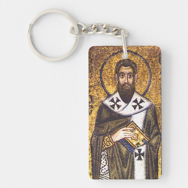 Saint Basil the Great Mosaic Keychain (Front)