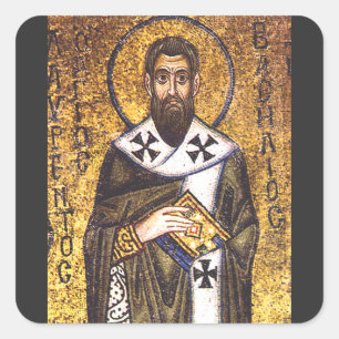 Saint Basil the Great Mosaic Square Sticker