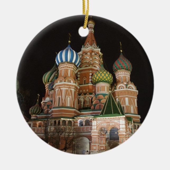 Saint Basil's Cathedral 2 Ceramic Ornament (Front)