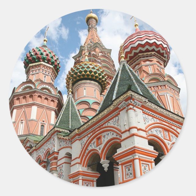 Saint Basil's Cathedral Classic Round Sticker (Front)
