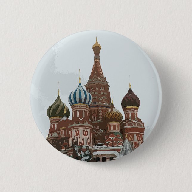 Saint Basil's cathedral_eng Pinback Button (Front)