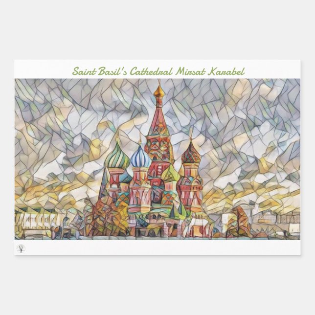 Saint Basil's Cathedral Mirsat Karabel Wrapping Pa Paper Sheets (Front)