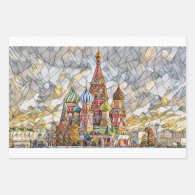 Saint Basil's Cathedral Mirsat Karabel Wrapping Paper Sheets
