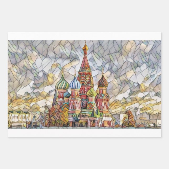 Saint Basil's Cathedral Mirsat Karabel Wrapping Paper Sheets (Front)