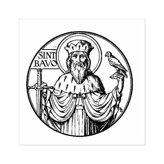 Saint Bavo Eastern Orthodox Catholic Rubber Stamp (Imprint)