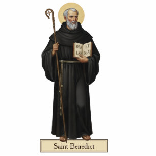 Saint Benedict 2D Statue Statuette Figurine