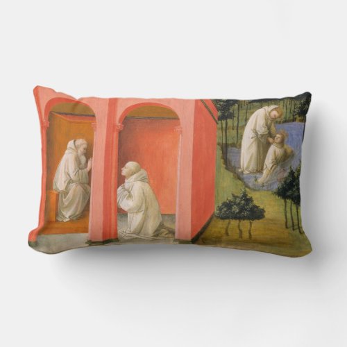 Saint Benedict _ Filippino Lippi Fine Art Lumbar Pillow