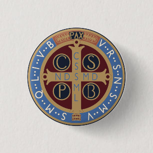 Saint Benedict Medal Button