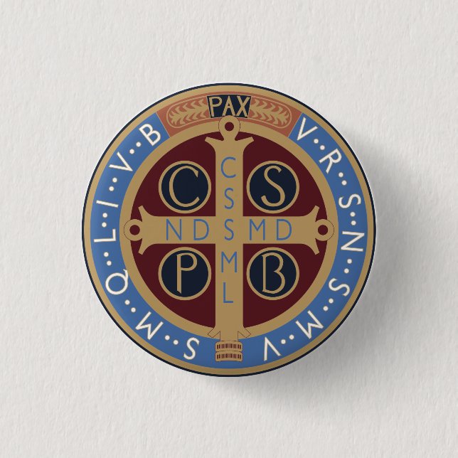 Saint Benedict Medal Button (Front)
