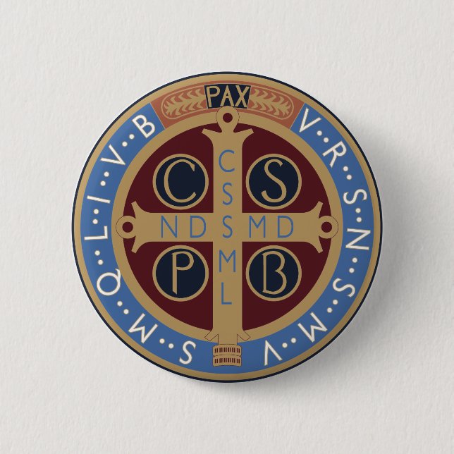 Saint Benedict Medal Button (Front)