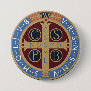 Saint Benedict Medal Button