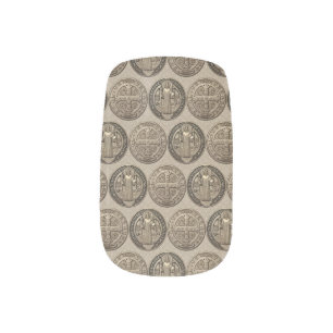 Saint Benedict Medal Catholic Nail Art