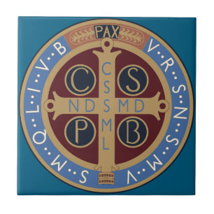 Saint Benedict Medal Ceramic Tile