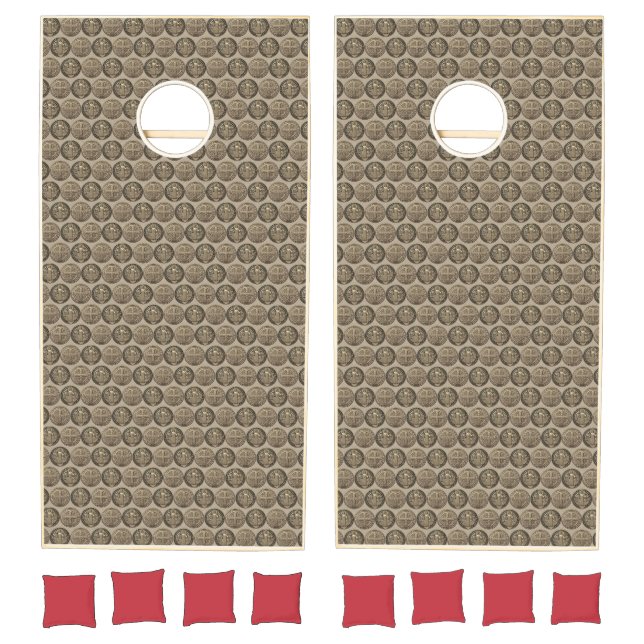 Saint Benedict Medal Corn Hole Set (Set)