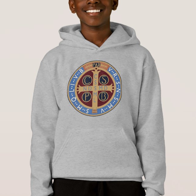 Saint Benedict Medal Hoodie (Front)