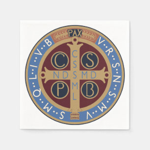 Saint Benedict Medal Napkins