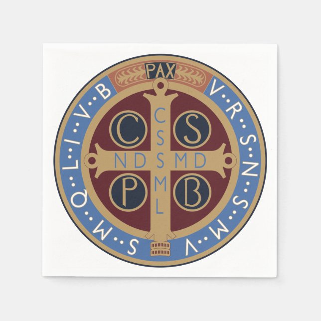 Saint Benedict Medal Napkins (Front)