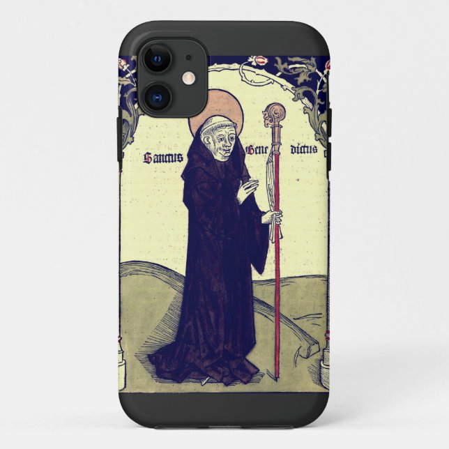 Saint  Benedict of Nursia Abbot of Monte Cassino Case-Mate iPhone Case (Back)