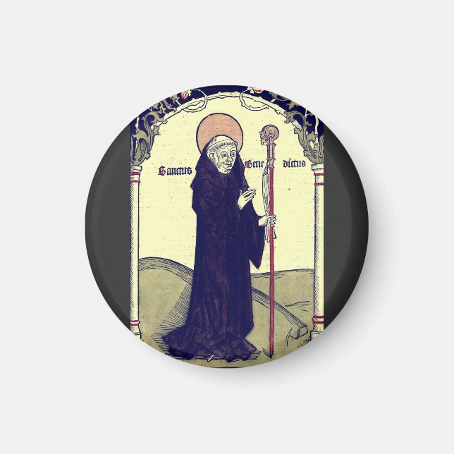 Saint  Benedict of Nursia Abbot of Monte Cassino Magnet (Front)