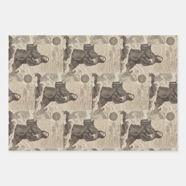 Saint Benedict of Nursia Father of Monasticism Wrapping Paper Sheets (Front)