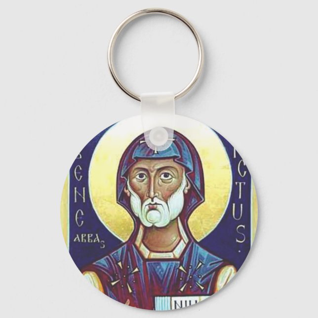Saint Benedict of Nursia Keychain (Front)