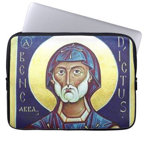 Saint Benedict of Nursia  Laptop Sleeve
