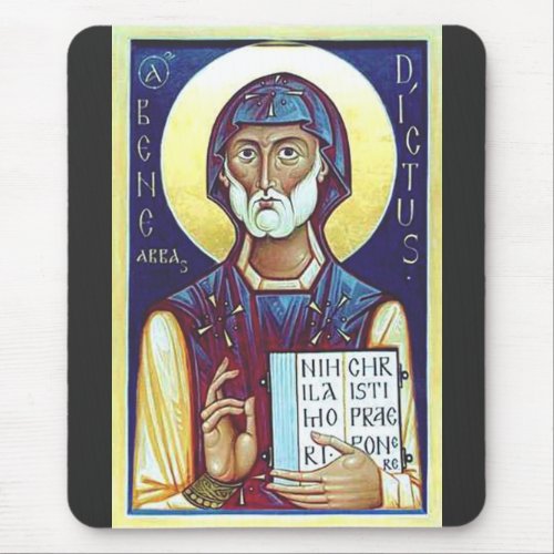 Saint Benedict of Nursia Mouse Pad