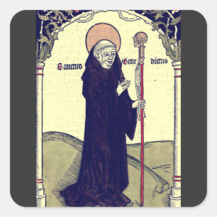 Saint Benedict of Nursia Patron of Europe Catholic Square Sticker