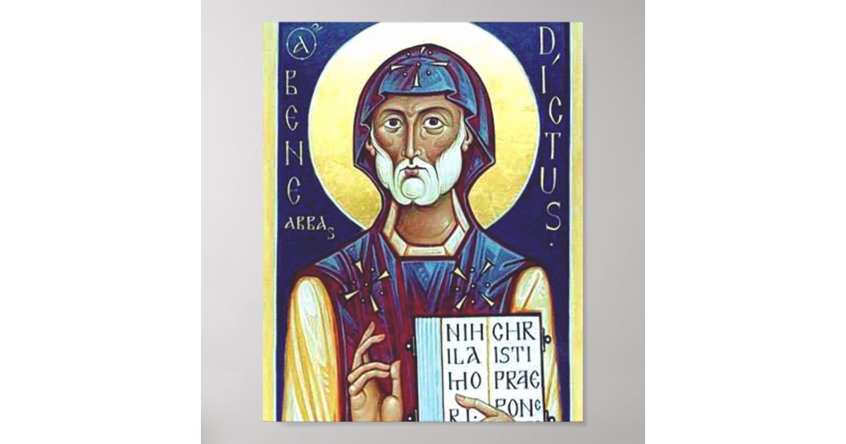 Saint Benedict of Nursia Poster | Zazzle