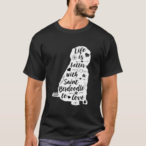 Saint Berdoodle Design For Saint Berdoodle Dog Lov T_Shirt