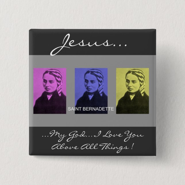 saint bernadette button (Front)