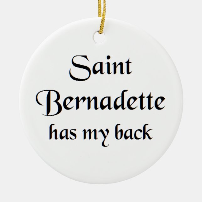 saint bernadette coffee mug ceramic ornament (Front)