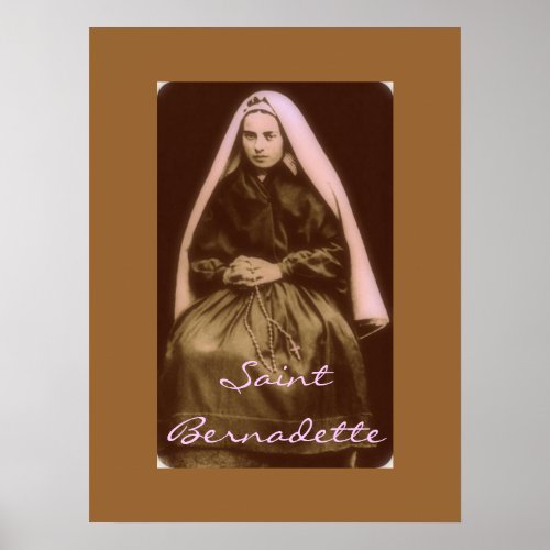 saint bernadette poster
