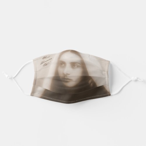Saint Bernadette Protect Me  Adult Cloth Face Mask