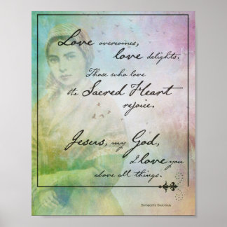 Saint Bernadette Quote Poster