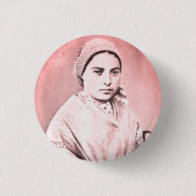 Saint Bernadette Soubirous as a child Button (Front)