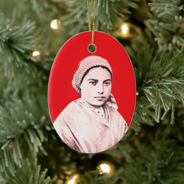 Saint Bernadette Soubirous as a child Ceramic Ornament (Tree)