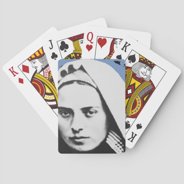SAINT BERNADETTE SOUBIROUS POKER CARDS (Back)