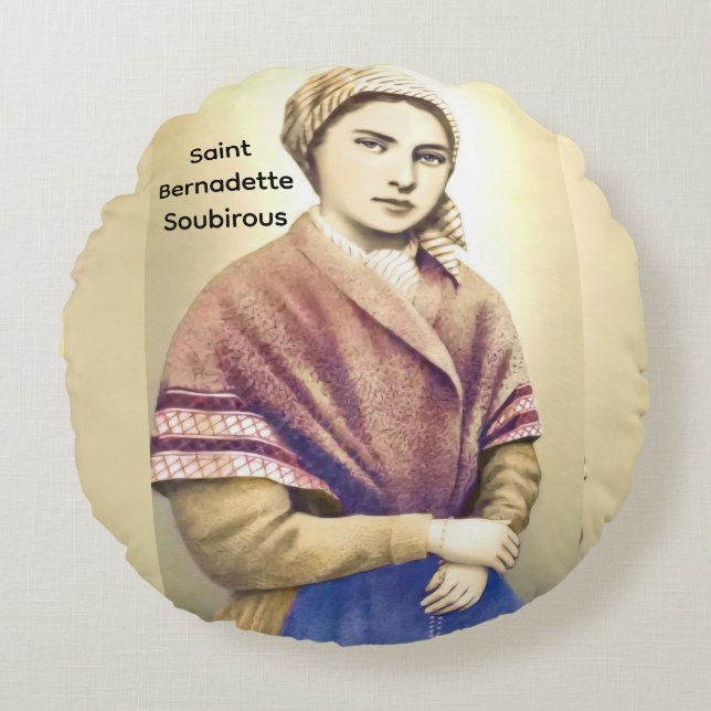 Saint Bernadette Soubirous Round Pillow (Front)