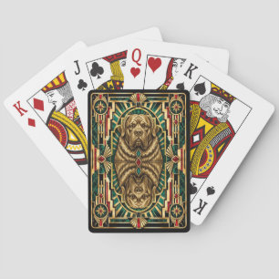 Saint Bernard, Art Deco Dog Poker Cards