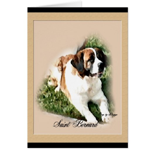 Saint Bernard Art Gifts Cards (Front)