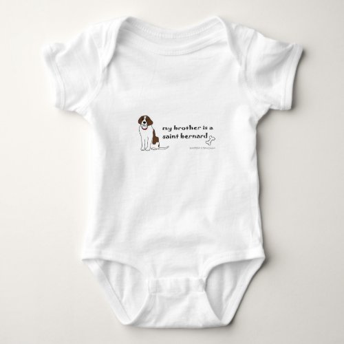 saint bernard baby bodysuit