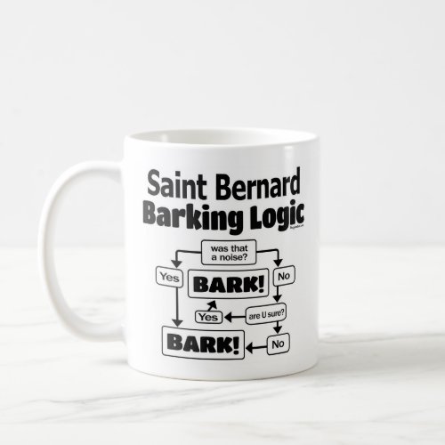 Saint Bernard Barking Logic Coffee Mug