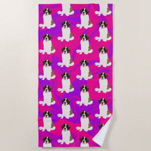 Saint Bernard Beach Towel